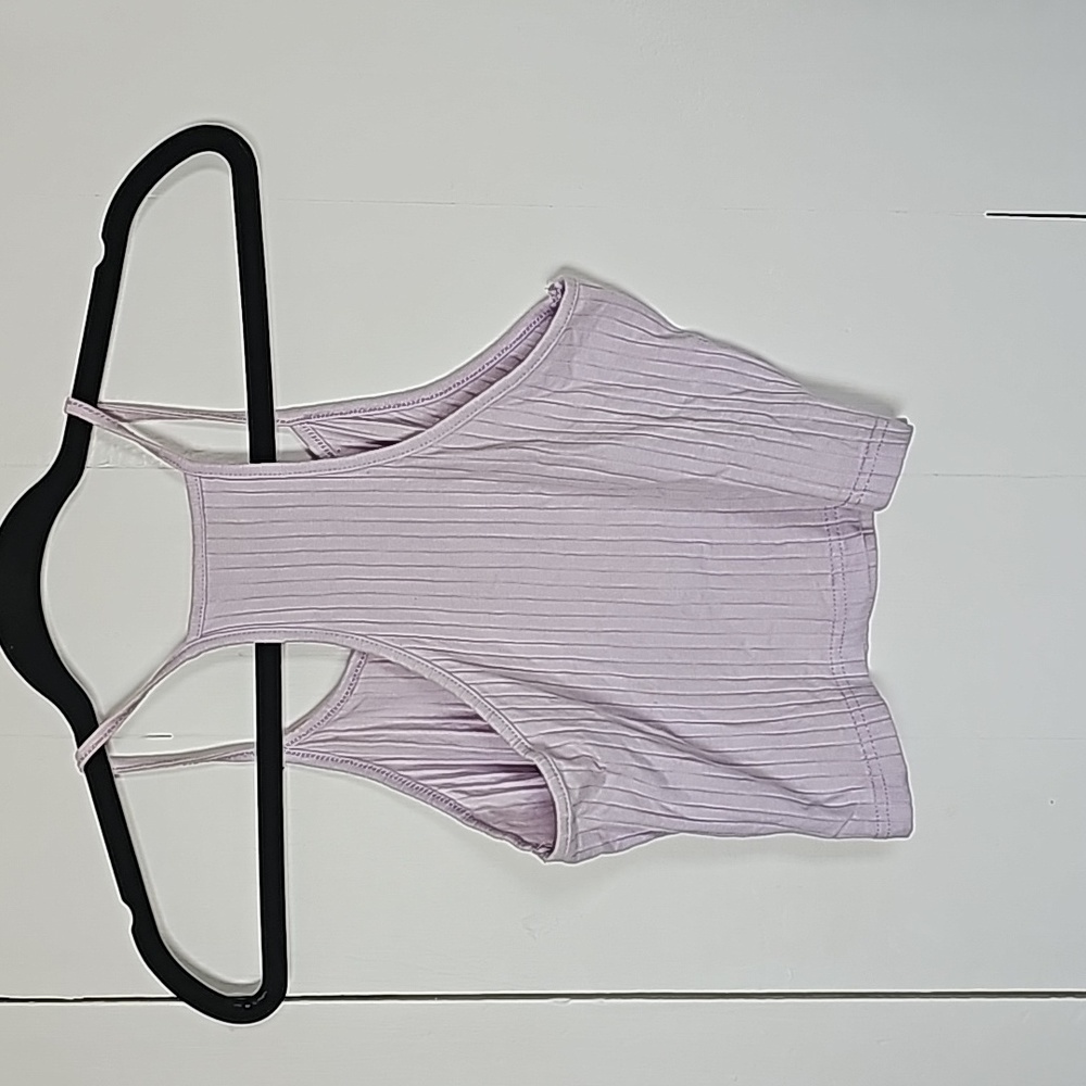Lilac Ribbed Knit Cami Tank Top - Picture 3 of 5